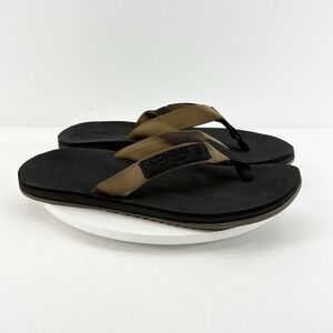 Combat Men's Size 12 Coyote Floperator Flip-Flops‎ Black Beige